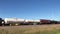 BECKER, MN - 31 AUG 2022: Speeding freight train