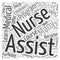 Become a Nurse Assistant word cloud concept vector background