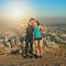 Become a workout power couple. a young couple flexing their muscles while out for a workout.