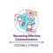 Becoming effective communicators concept icon