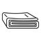 Bed blanket icon, outline style