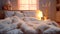 bed blurred interior plan