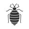 Bed bug glyph icon