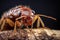 Bed bug macro. Cimex hemipterus, close up view