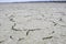 The bed of the dried-up river in autumn. Background, texture, ecology