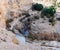 The bed of the dried-up river at the foot of the monastery of St. George Hosevit Mar Jaris in Wadi Kelt near Mitzpe Yeriho in Is