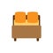 Bed icon flat