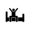 Bed, man, hotel, morning icon. Element of hotel pictogram icon. Premium quality graphic design icon. Signs and symbols collection