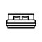 bed minimalistic stylish line icon vector illustration