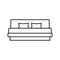 bed minimalistic stylish line icon vector illustration