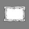 Bed pillow template isolated on gray background. Sketch illustration