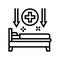 bed rest hepatitis line icon vector illustration