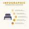 Bed, Sleep, Room, Hotel Infographics Presentation Template. 5 Steps Presentation