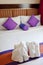 Bed suite decorated with elephant towels
