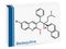 Bedaquiline antituberculosis drug molecule. It is diarylquinoline antimycobacterial medication. Molecule model. Sheet of paper in
