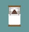 Bedbug in bed. chinch insect vector illustration