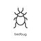 Bedbug icon. Trendy modern flat linear vector Bedbug icon on white background from thin line animals collection