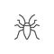 Bedbug insect line icon