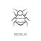 Bedbug linear icon. Modern outline Bedbug logo concept on white