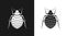 Bedbug logo. Isolated bedbug on white background