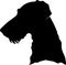 Bedlington Terrier Black Silhouette Generative Ai