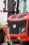 Bednary, Poland - September 25, 2021: Agroshow. Ursus brand tractor machine. Manufacturer agricultural equipment. Detail and part