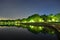 Bedok Reservoir with trees by night
