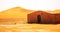 Bedouin Berber nomad tent in the desert Morocco