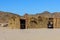 Bedouin building of palm twigs in a desert not far from Hurghada city, Egypt