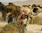 Bedouin camel train, Syria