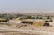 Bedouin houses in the desert near Dead Sea