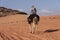 Bedouin nomads camp with camels