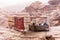 Bedouin selling souvenirs stand, Hidden city of Petra, Jordan