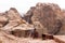 Bedouin selling souvenirs stand, Hidden city of Petra, Jordan