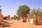 Bedouin style camping beside a huge sand dune at the Wahiba Sands desert, Oman