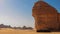 Bedouin tent next to Elephant Rock in Al Ula, Saudi Arabi KSA