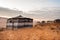 Bedouin tents in desert on sun rise, wahiba sand,oman