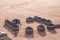 Bedouin tourist tents in the Wadi Rum desert in Jordan