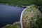 The Bedrichov Dam in liberec region in Jizera mountains  in Czech Republic