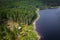 The Bedrichov Dam in liberec region in Jizera mountains  in Czech Republic