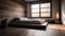 Bedroom decor, home interior design . Contemporary Japanese style