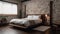 Bedroom decor, home interior design . Contemporary Japanese style