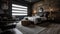 Bedroom decor, home interior design . Industrial Rustic style