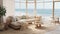 Bedroom decor, home interior design . Scandinavian Coastal style
