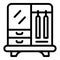 Bedroom dressing wardrobe icon, outline style