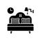 Bedroom furniture black glyph icon