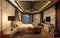 Bedroom or Hotelroom Interior 3D Illustration Photorealistic Rendering