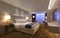 Bedroom or Hotelroom Interior 3D Illustration Photorealistic Rendering