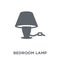 Bedroom lamp icon from Furniture and household collection.