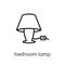 Bedroom lamp icon from Furniture and household collection.